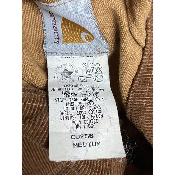 VTG Carhartt Hunting Jacket Size Medium Duck Canvas Game Pouch USA Made - Picture 6 of 11